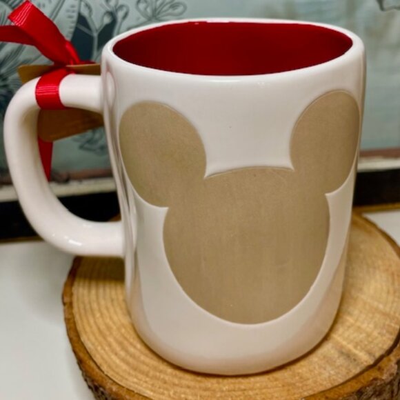 NEW Christmas Rae Dunn Disney Minnie Mouse Noel Mug Double Sided - Red Interior - Picture 3 of 3